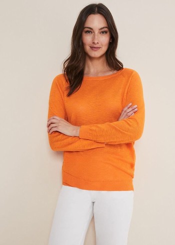 Phase Eight Melina Wrap Hem Knitwear Orange Australia | XV6189732